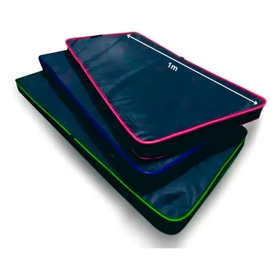Colchoneta 1.50 Cm Resistente Ejercicios Gimnasia Color Negro