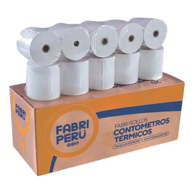 Caja 50 Und Contometros Termicos 80mm X 80mm 55gr.