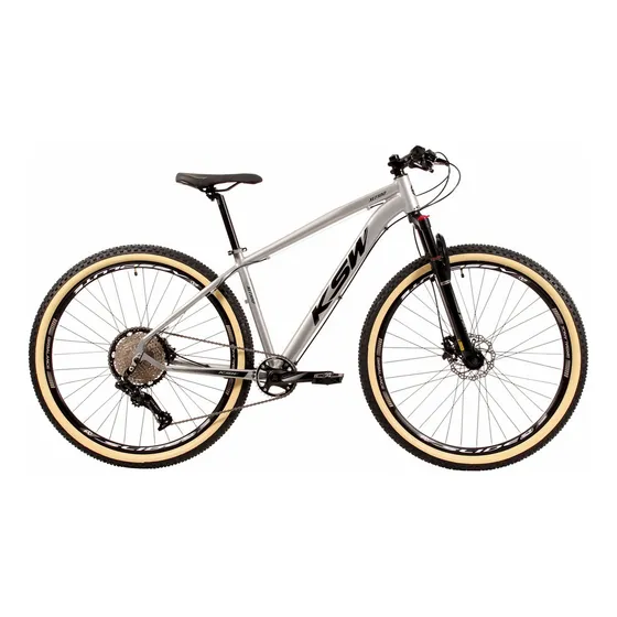 Bicicleta Aro 29 Ksw 1x9v Freio Hidráulico Trava K7 11/40 -b Cor Prateado Tamanho Do Quadro 19
