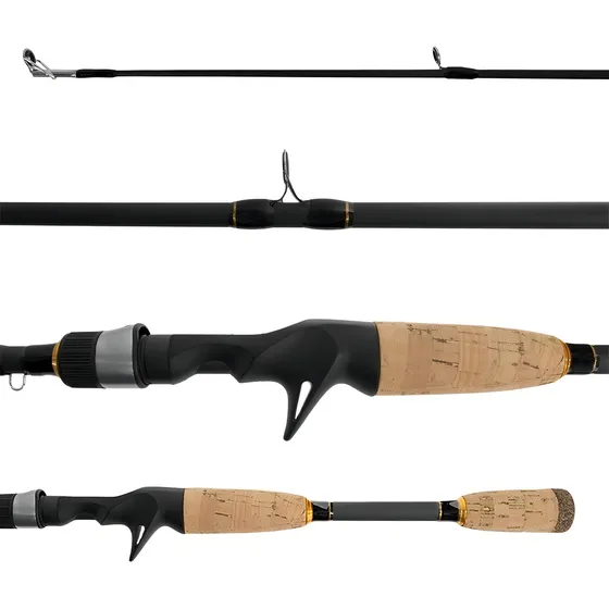 Vara de pesca casting Lumis INC60251 preto - 1.82m x 112g - ação rápida com resistência de 25lb para isca de 37g