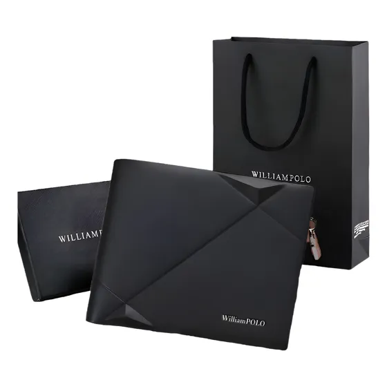 Billetera  Hombre Cuero Genuino Monedero Rfid William Polo  