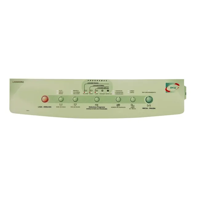 Adesivo Do Painel Maquina De Lavar Bwf08a Advantech Wash 8kg
