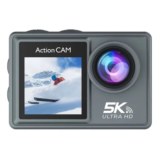 . Câmera De Ação De Tela Dupla À Prova D'água Wifi 5k, 1080p