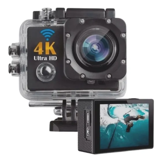 Camera Filmadora De Ação Esportes 4k Pro Wifi Prova D'agua