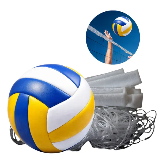 Kit Volei Lazer Bola Volei + Rede 9 Metros Quadra Praia