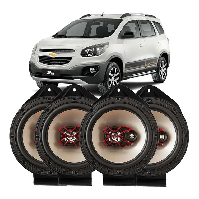 4 Auto Falante Bravox Onix Spin Prisma Dianteiro E Traseiro