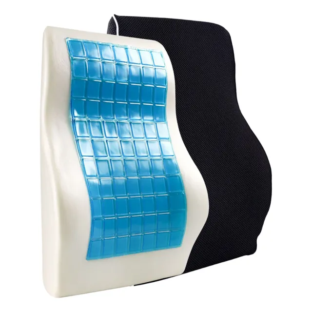 Cojin Espaldar Lumbar Con Gel Viscoelastico + Funda