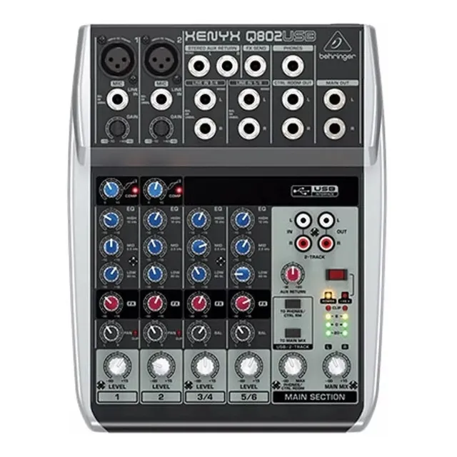 Behringer Mixer Xenyx Q802 Usb Mezcladora  2 Canales
