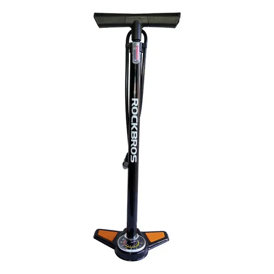 Bomba Ar Manual Chão 160psi Bico Fino Grosso Bike Rockbros Preto