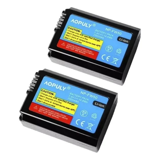 02  Baterias Np-fw50 Para Sony A600  Marca Aopuly