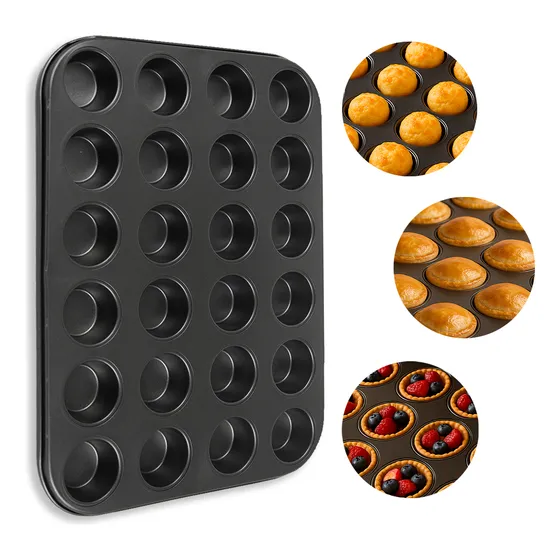 Forma 24 Furos Para Mini Cupcake Pão De Queijo Empada Muffin