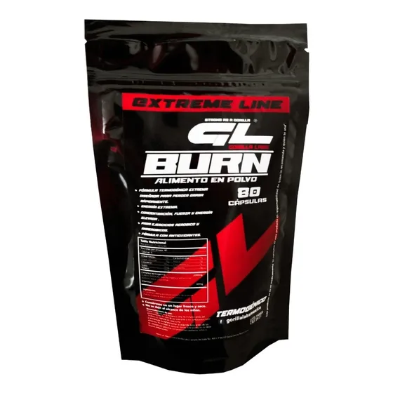 Gorilla Labs Burn Quemador Termogenico 80caps 
