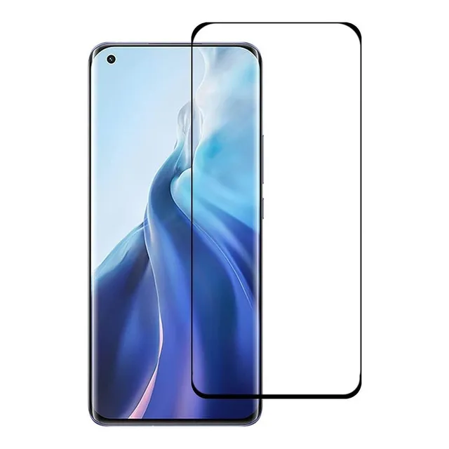 02 Películas De Vidro 9d P/ Xiaomi Mi 11 / 11 Pro / 11 Ultr