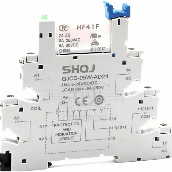Relé Acoplador Interface Slim 24vcc Ca 6a 1naf Com Nota 24V