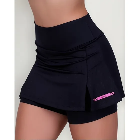 Roupa De Academia Short Saia Feminino Dry Short Interno Orbi